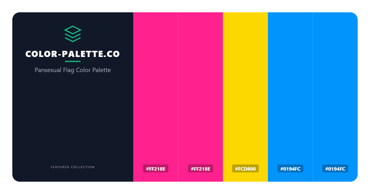 Pansexual Flag Color Palette