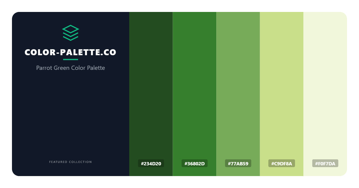 Parrot Green Color Palette