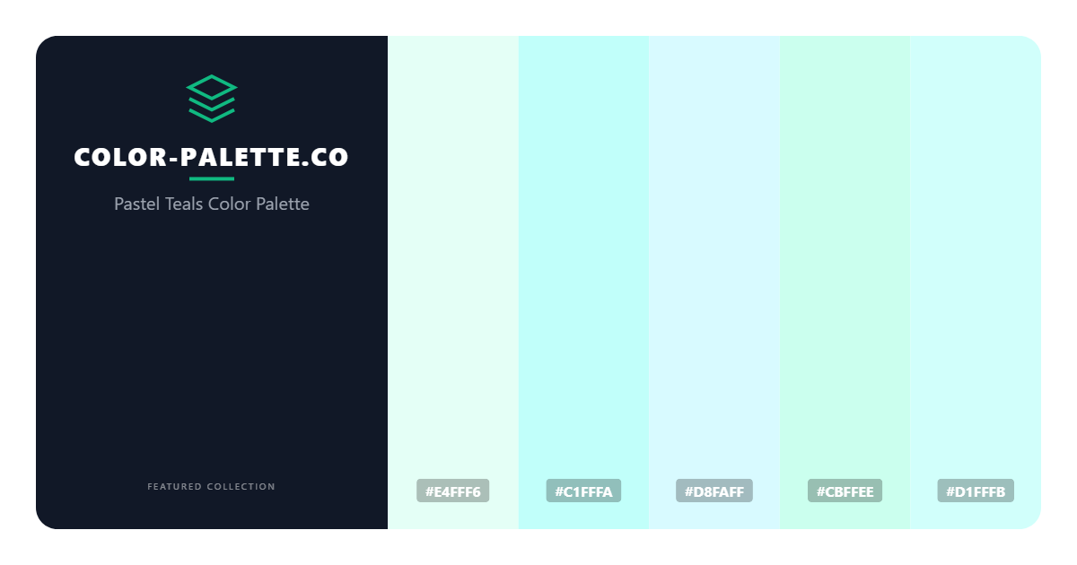 Pastel Teals Color Palette