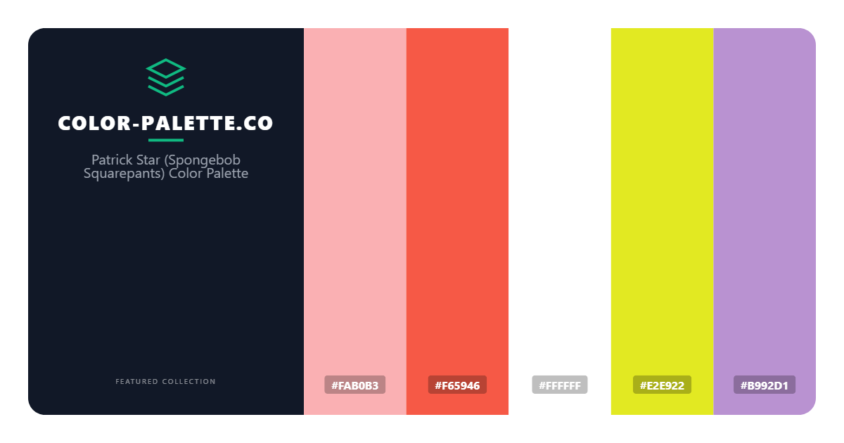 Patrick Star (Spongebob Squarepants) Color Palette