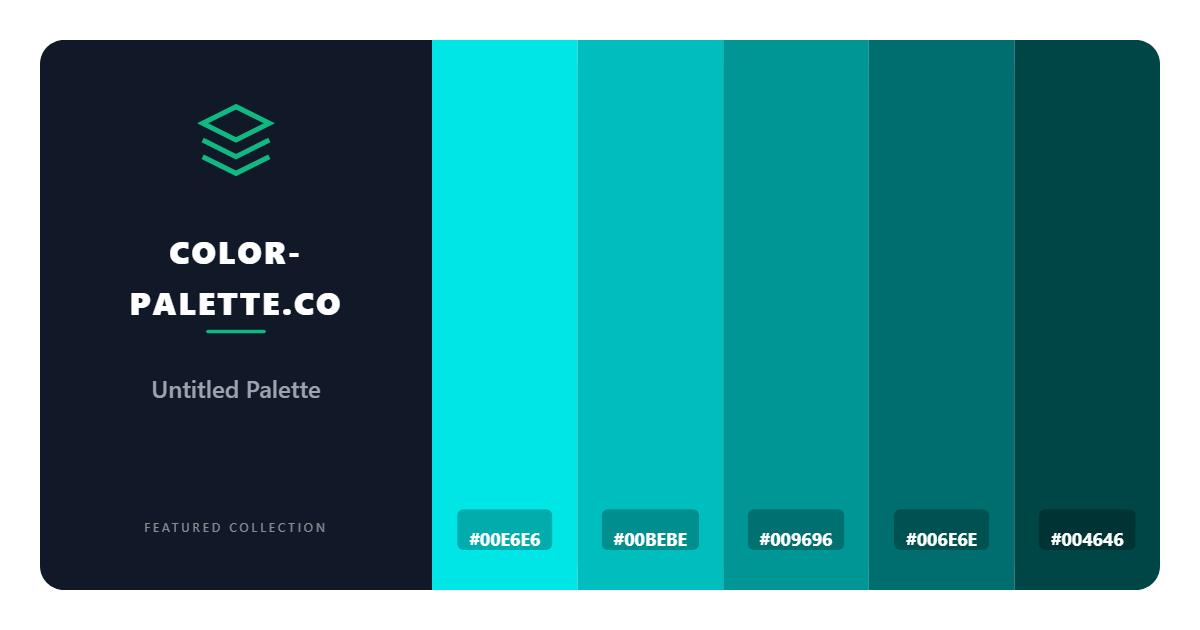 Petrol Blue Color Palette