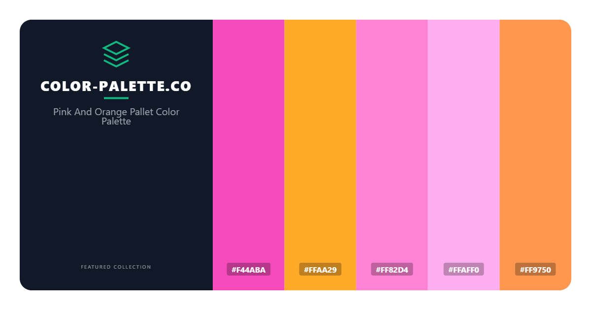 Pink And Orange Pallet Color Palette