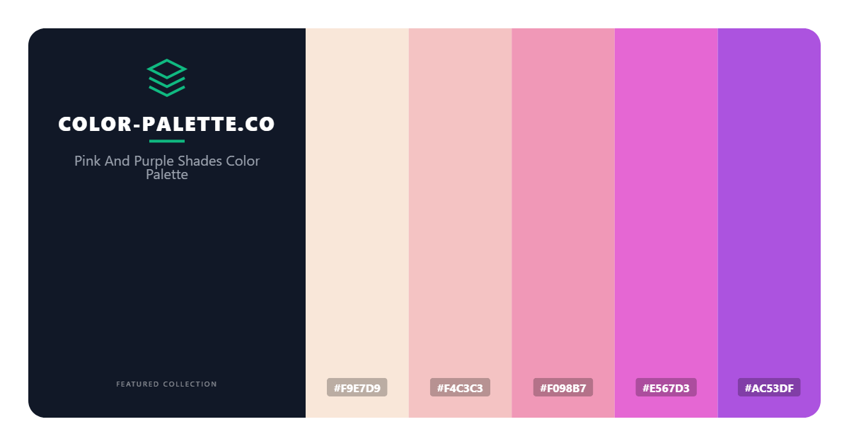 Pink And Purple Shades Color Palette