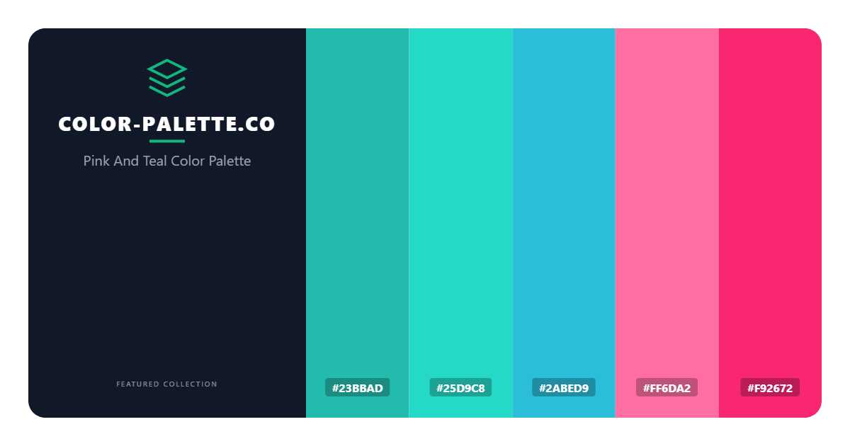 Pink And Teal Color Palette