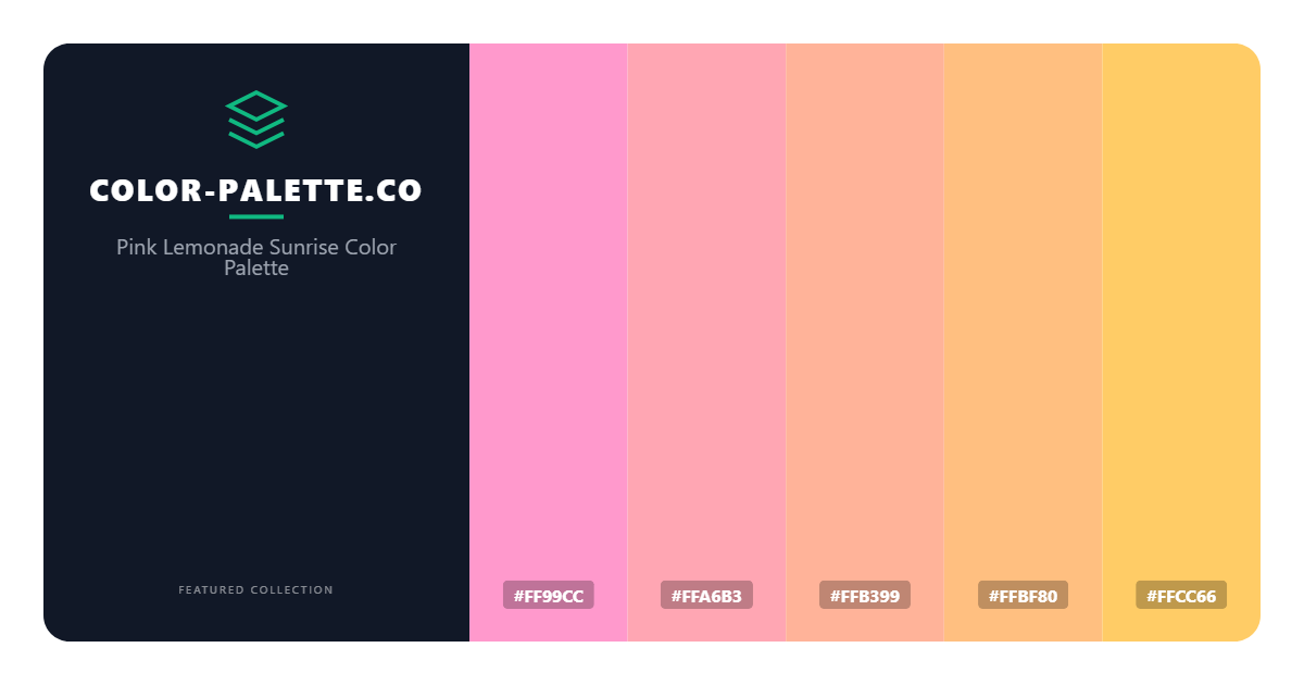 Pink Lemonade Sunrise Color Palette