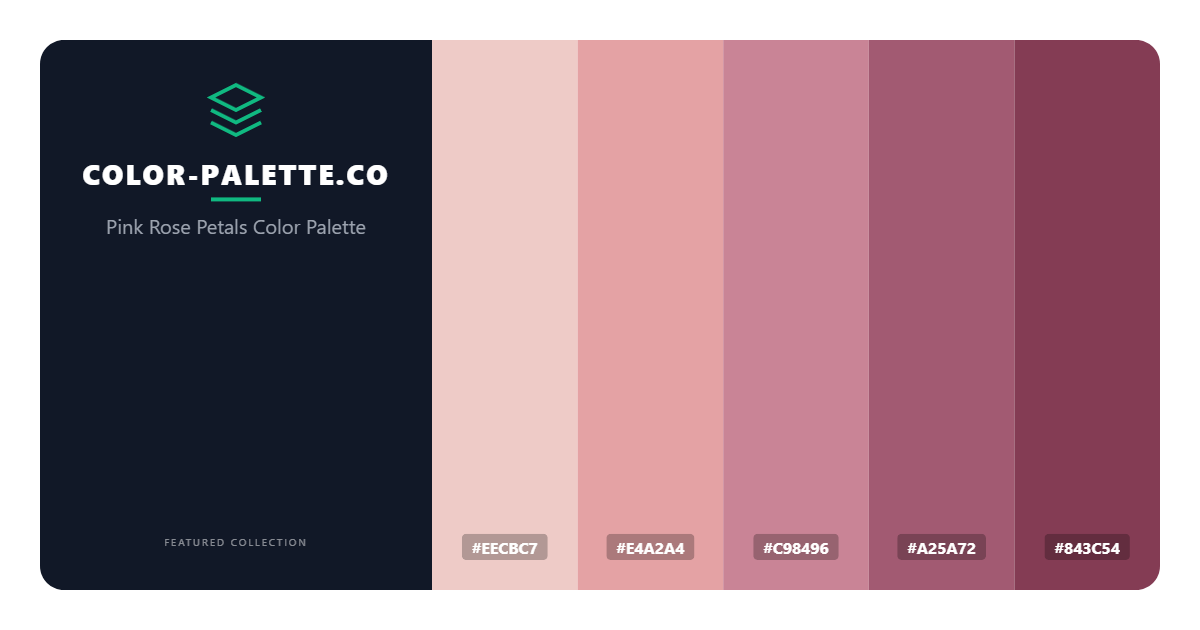 Pink Rose Petals Color Palette