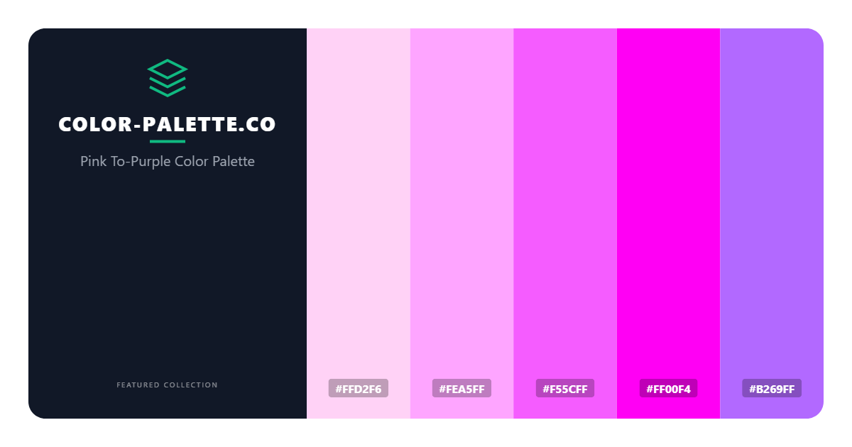 Pink To-Purple Color Palette