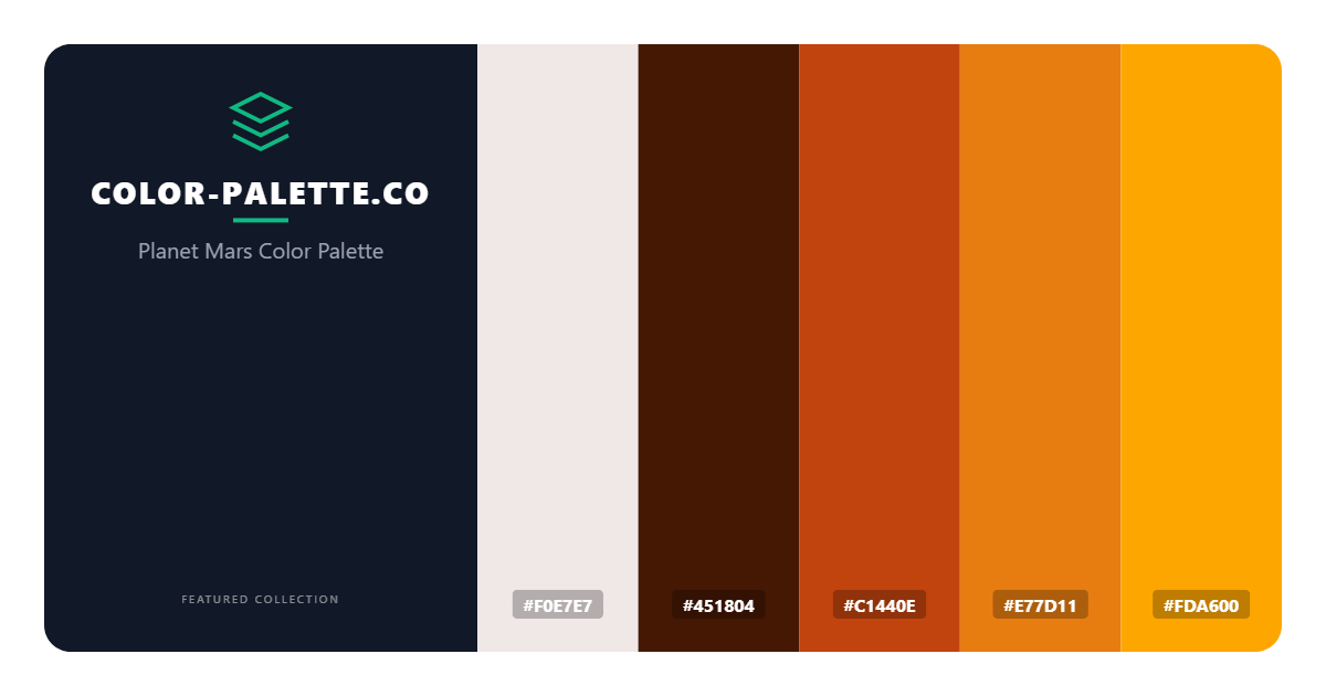 Planet Mars Color Palette