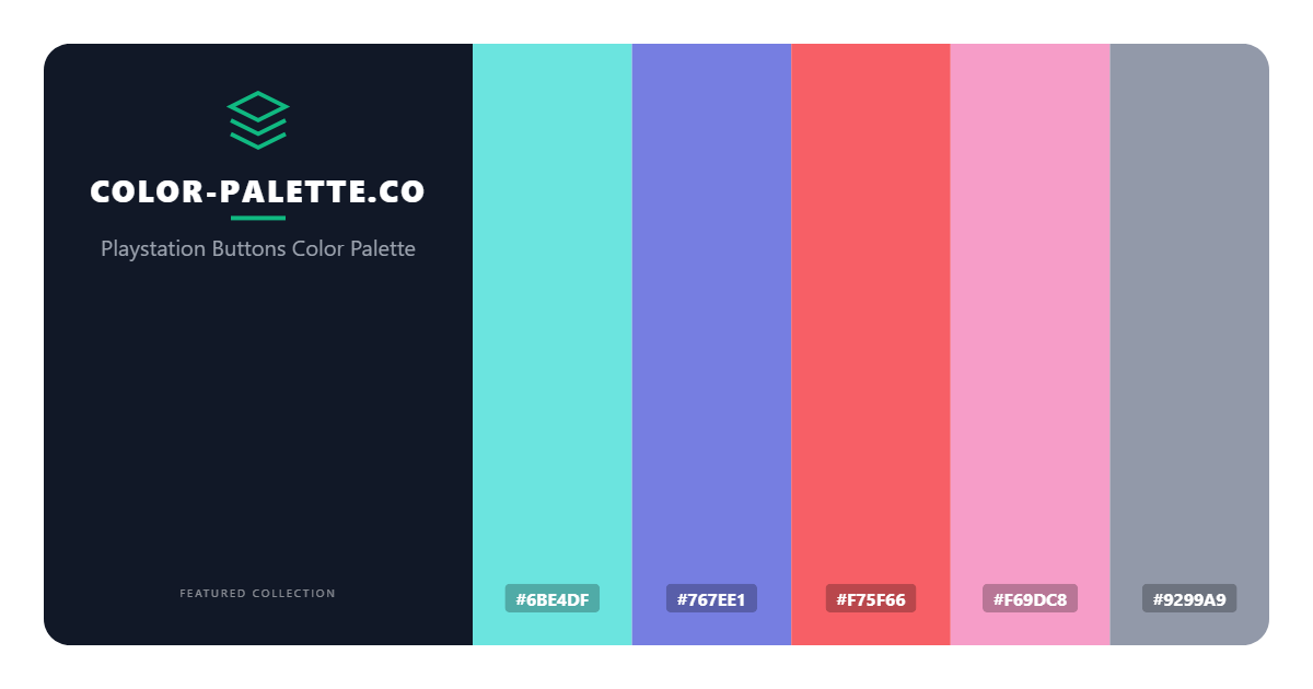 Playstation Buttons Color Palette