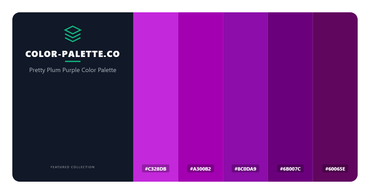 Pretty Plum Purple Color Palette