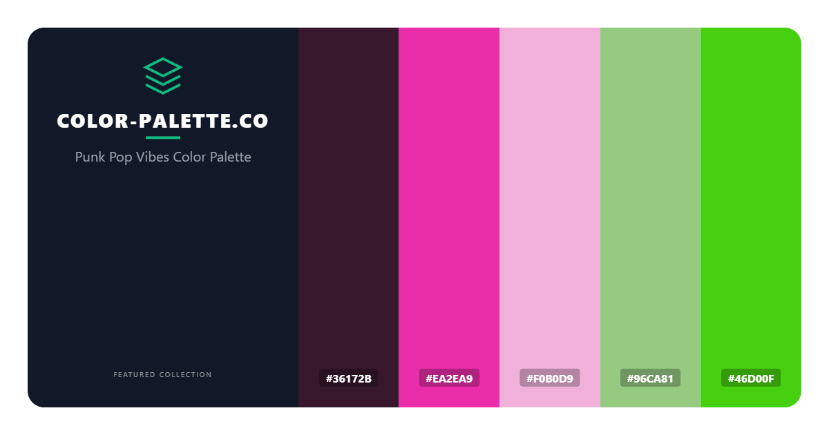 Punk Pop Vibes Color Palette