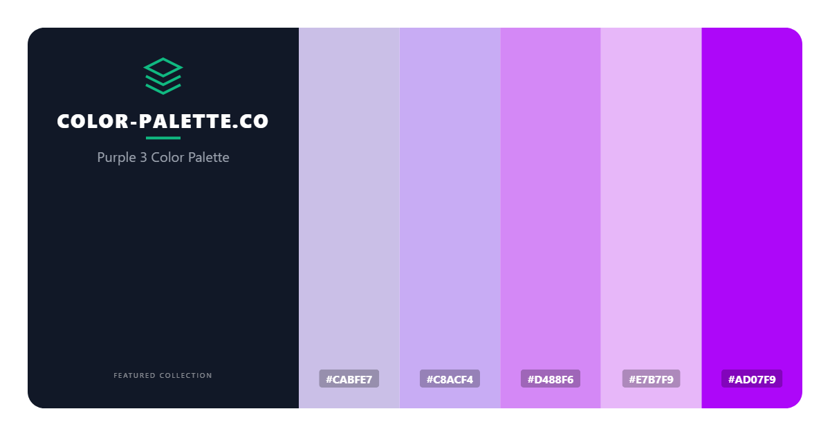 Purple 3 Color Palette