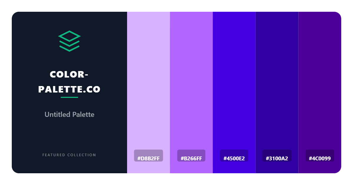 Purple And Blue Mix Color Palette