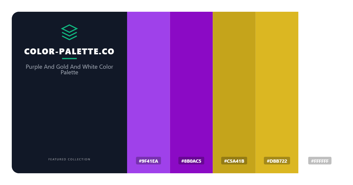 Purple And Gold And White Color Palette