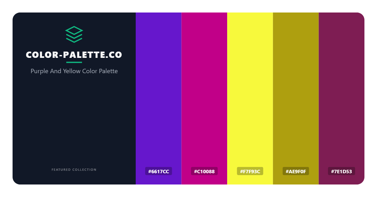 Purple And Yellow Color Palette