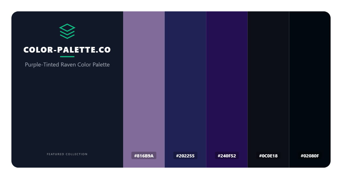 Purple-Tinted Raven Color Palette