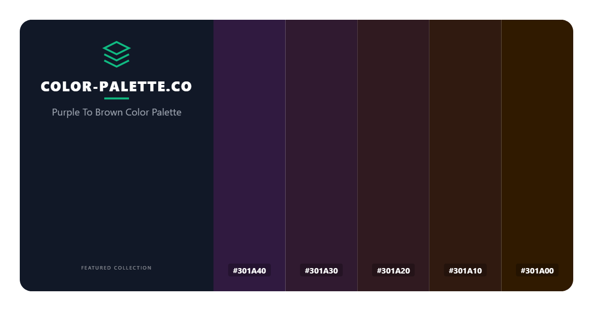 Purple To Brown Color Palette