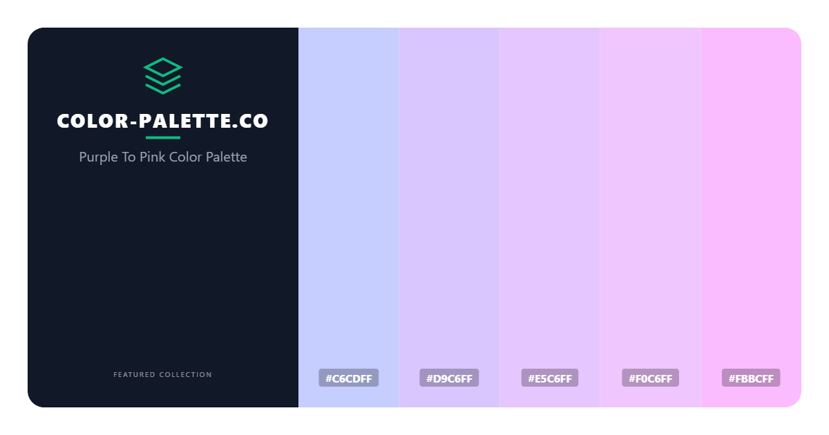 Purple To Pink Color Palette