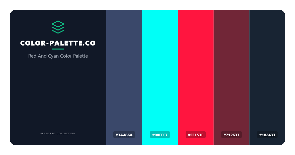 Red And Cyan Color Palette