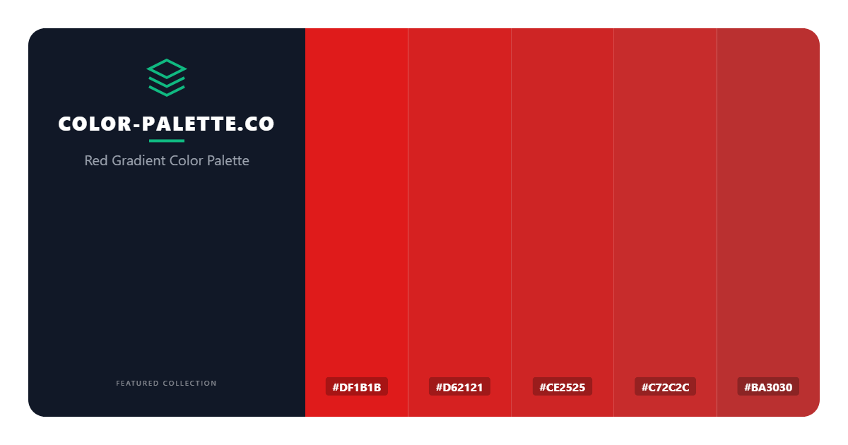 Red Gradient Color Palette