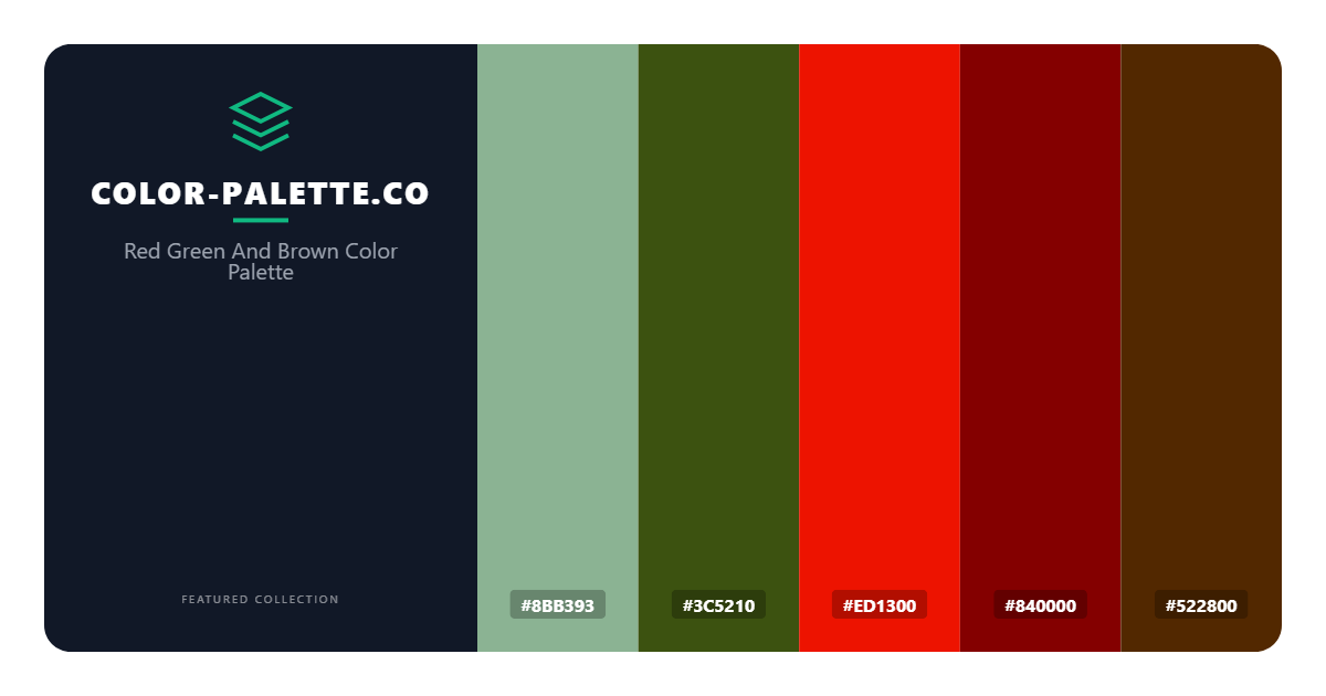 Red Green And Brown Color Palette