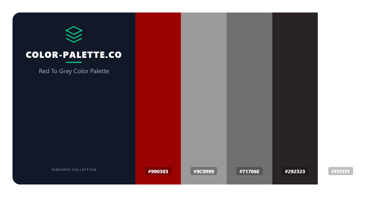 Red To Grey Color Palette