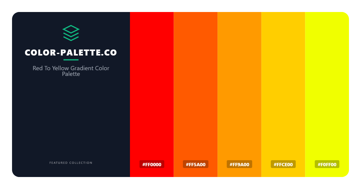 Red To Yellow Gradient Color Palette