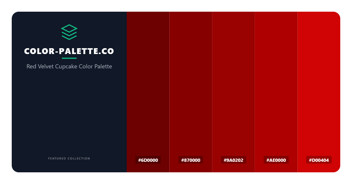 Red Velvet Cupcake Color Palette