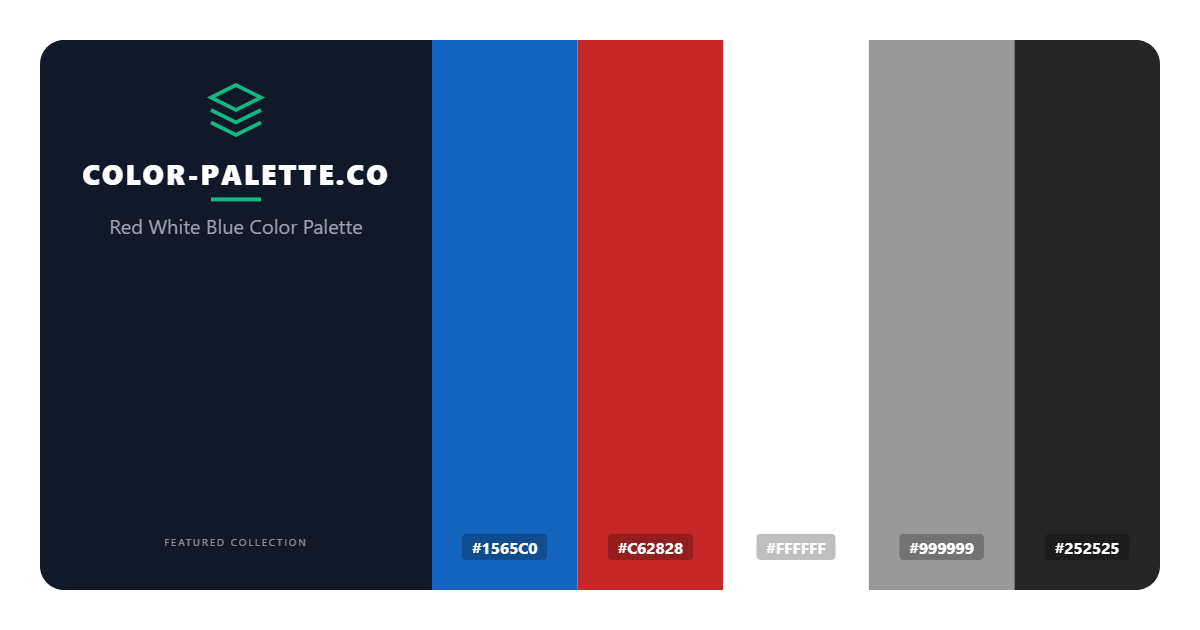 Red White Blue Color Palette