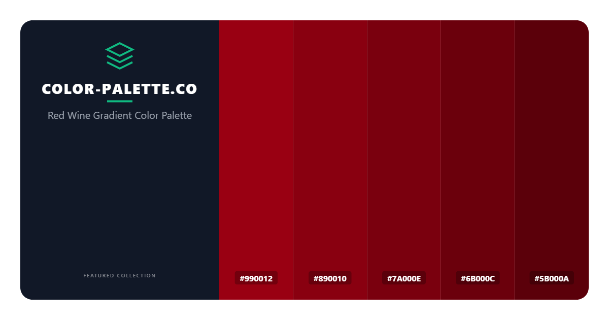 Red Wine Gradient Color Palette