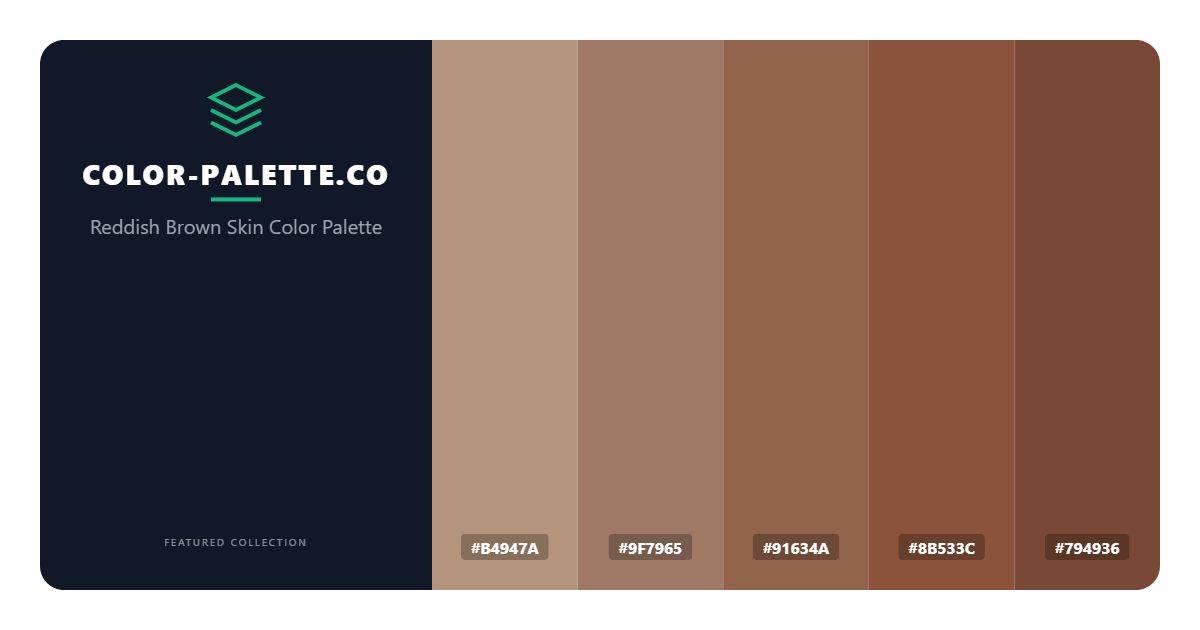 Reddish Brown Skin Color Palette