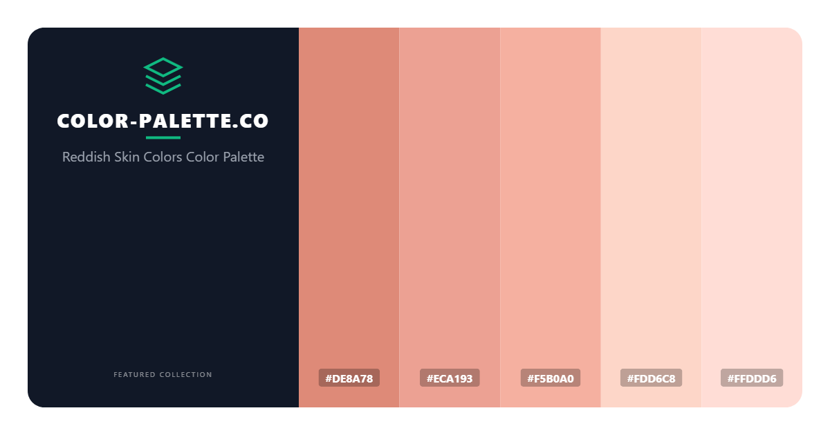 Reddish Skin Colors Color Palette
