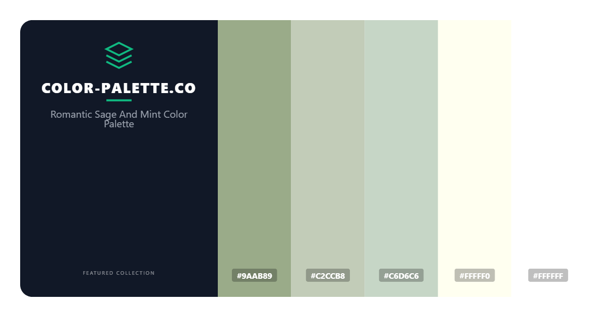 Romantic Sage And Mint Color Palette