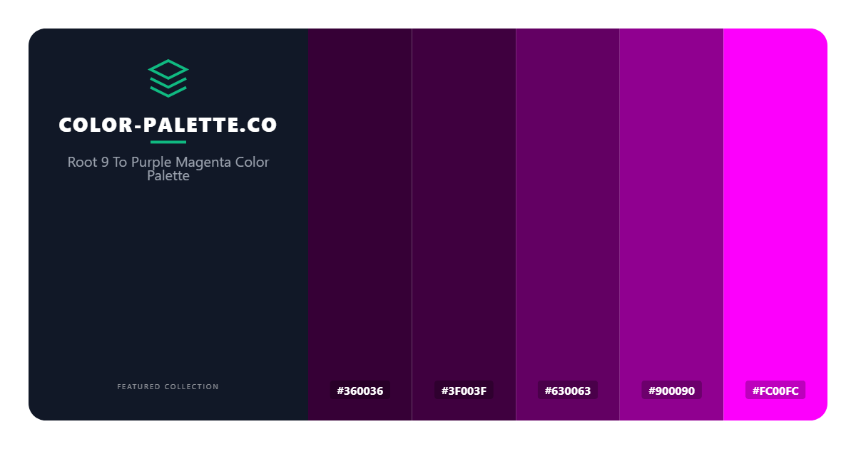 Root 9 To Purple Magenta Color Palette