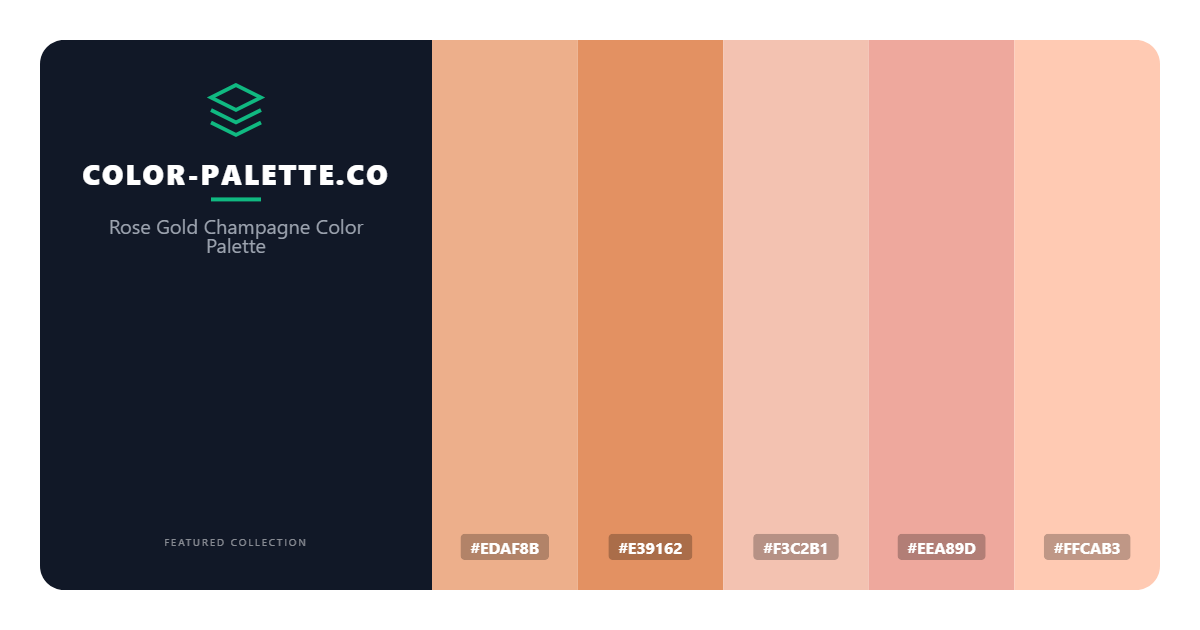 Rose Gold Champagne Color Palette