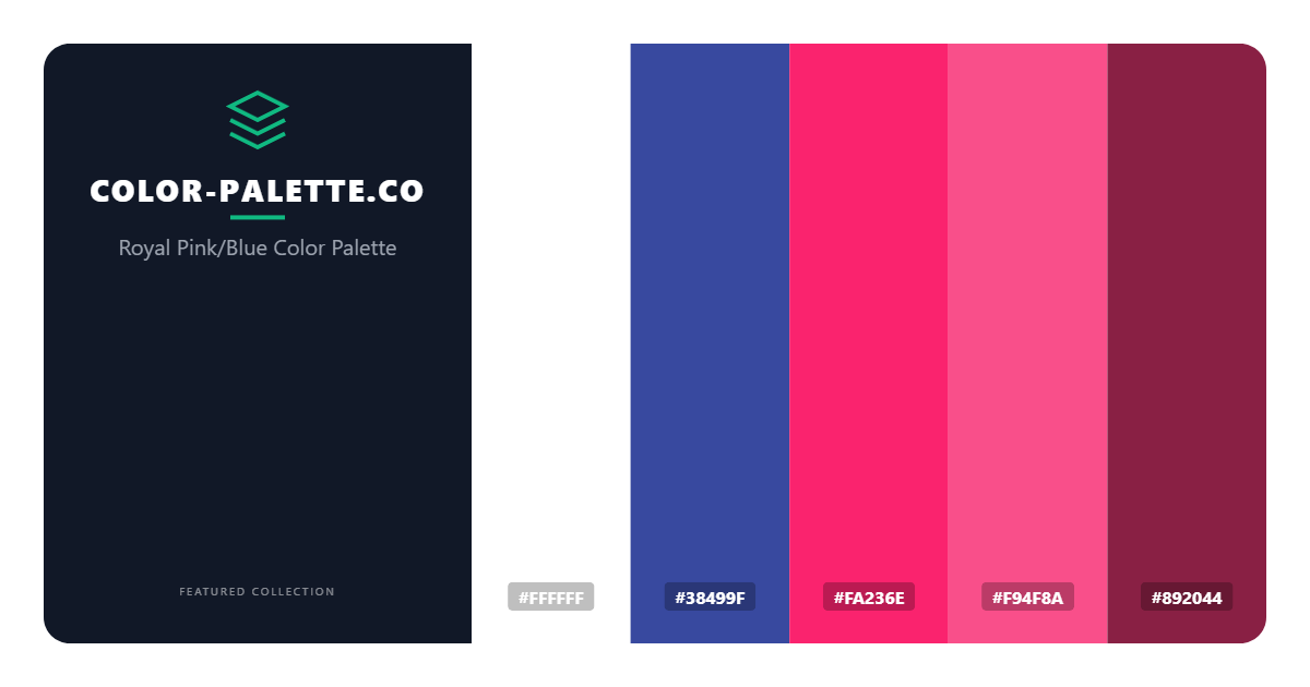 Royal Pink/Blue Color Palette