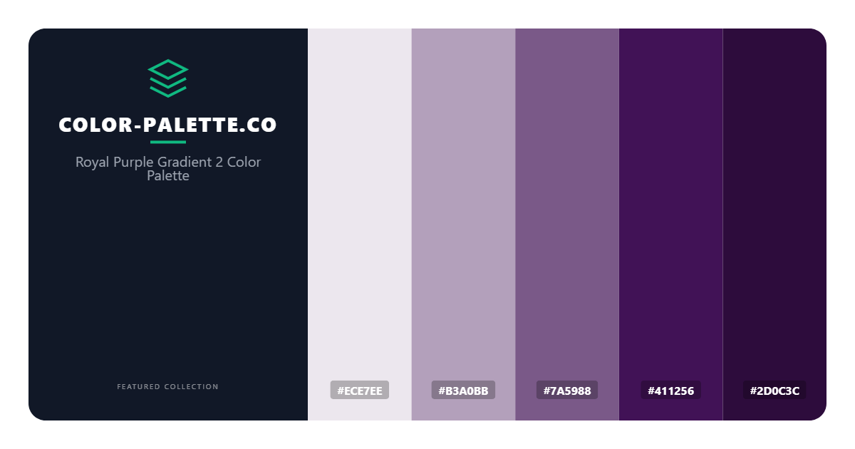 Royal Purple Gradient 2 Color Palette
