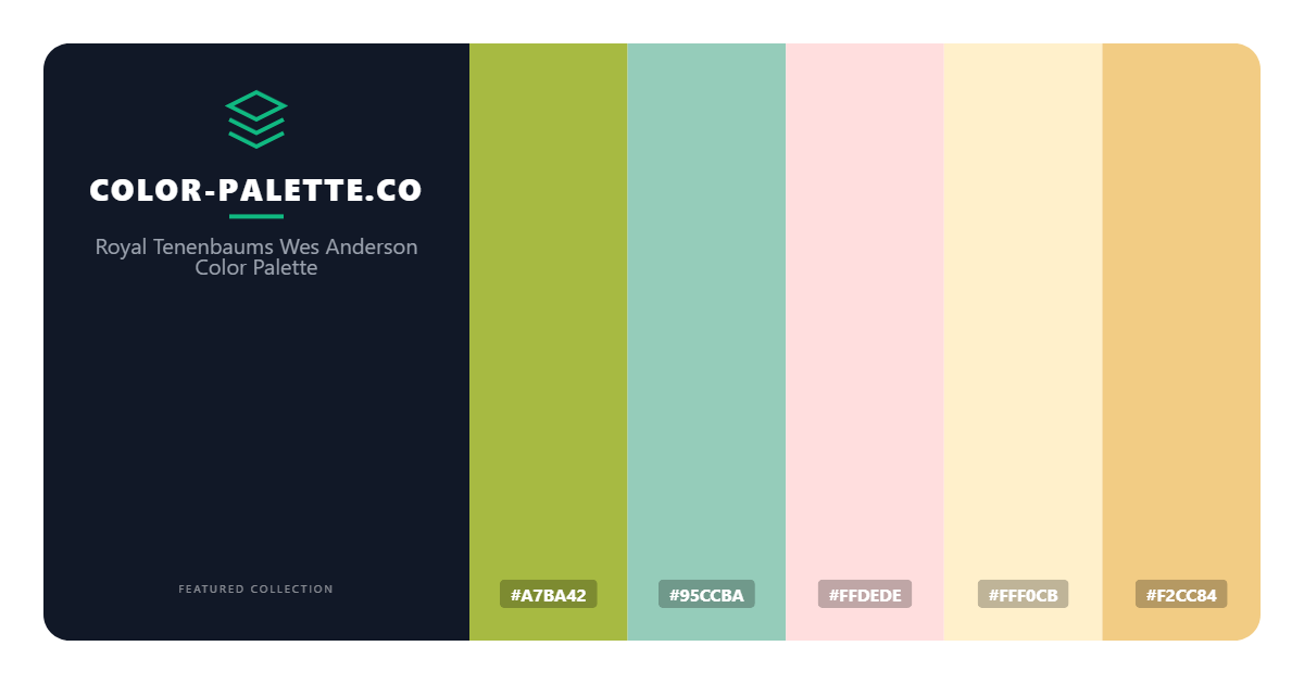 Royal Tenenbaums Wes Anderson Color Palette