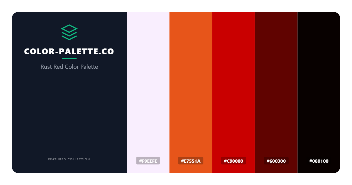 Rust Red Color Palette