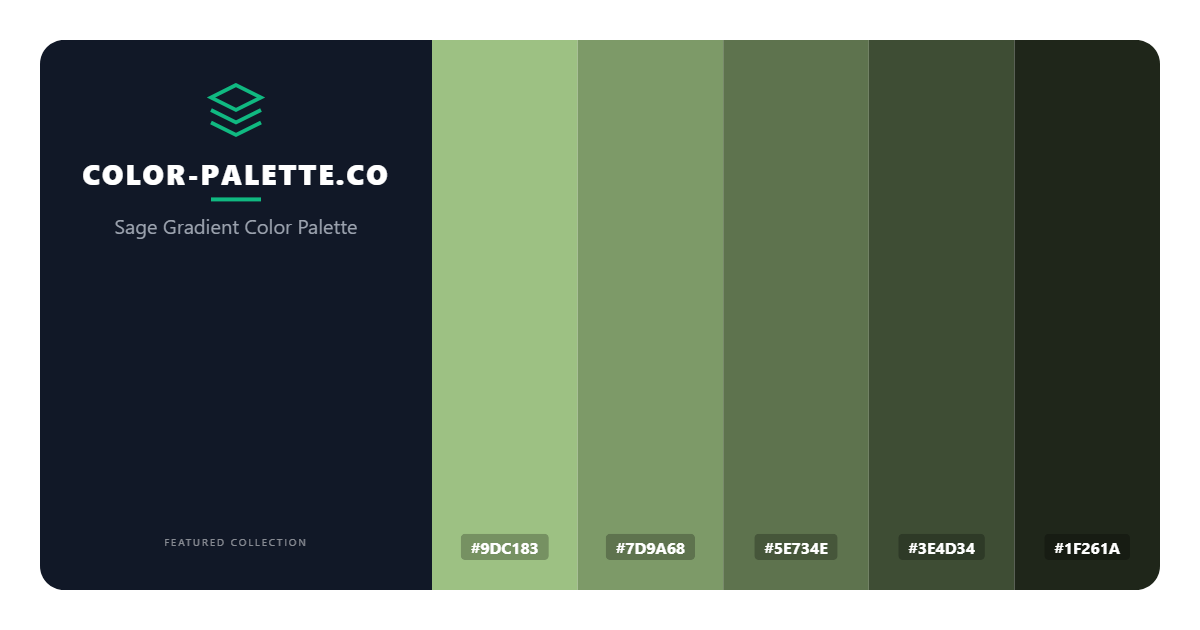 Sage Gradient Color Palette
