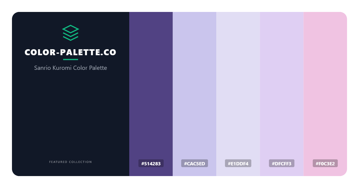 Sanrio Kuromi Color Palette