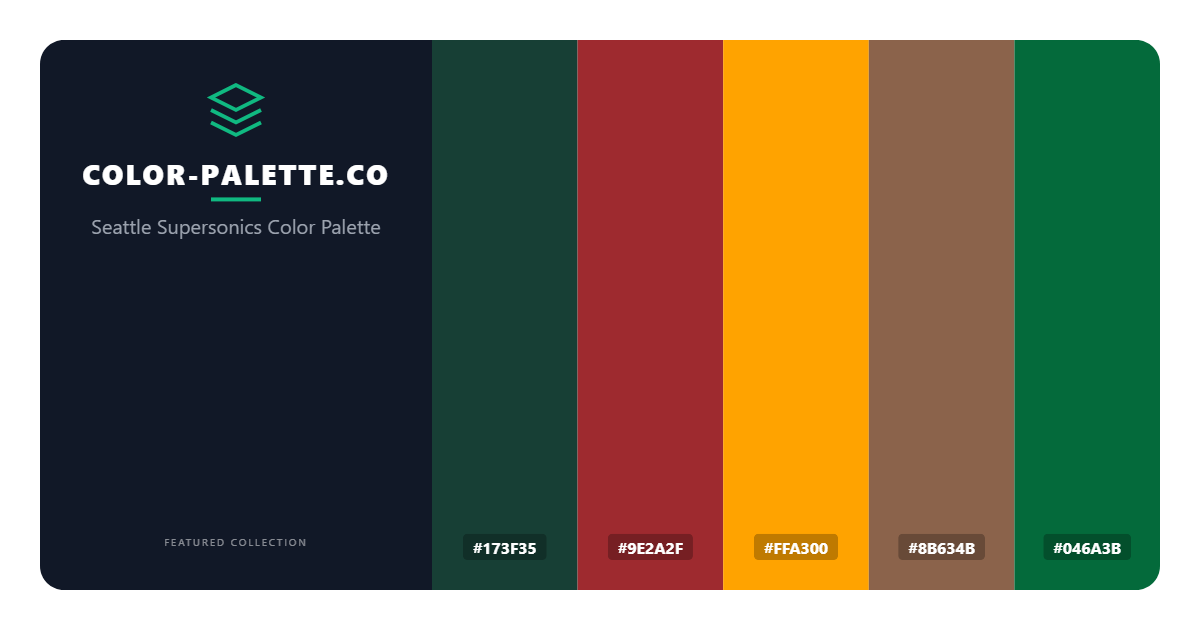 Seattle Supersonics Color Palette