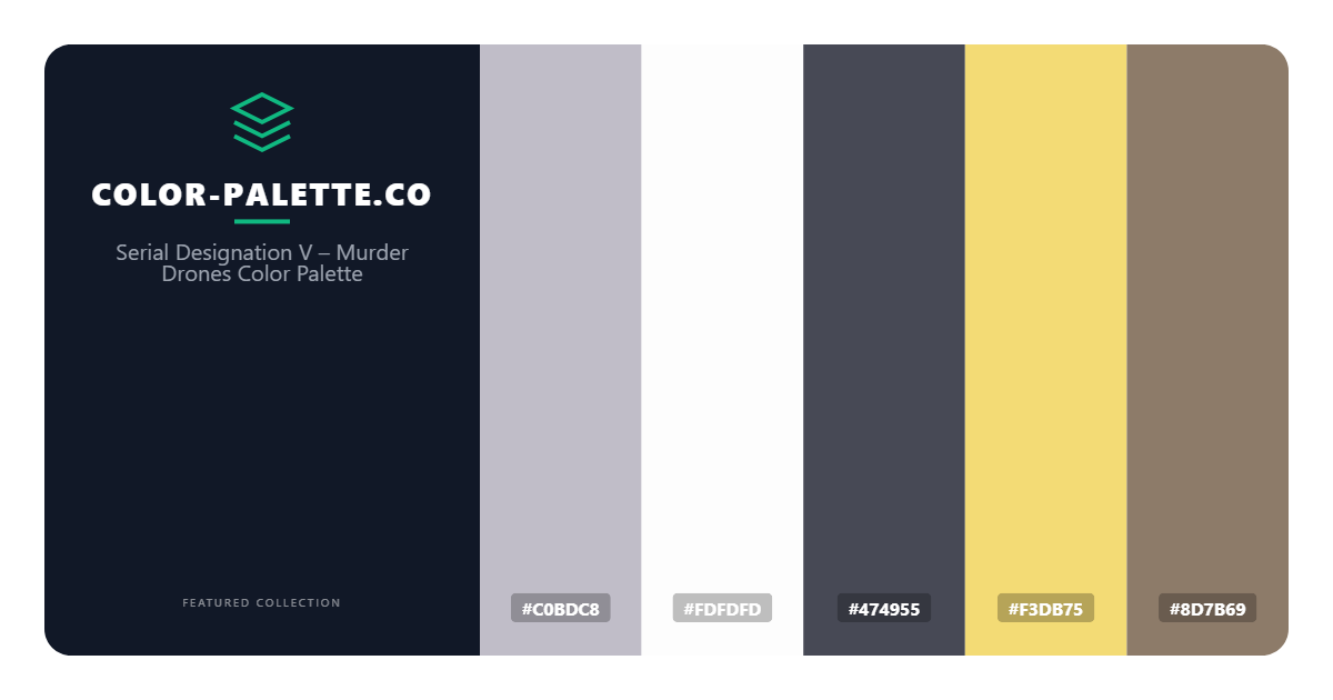 Serial Designation V – Murder Drones Color Palette