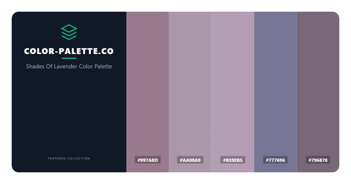 Shades Of Lavender Color Palette