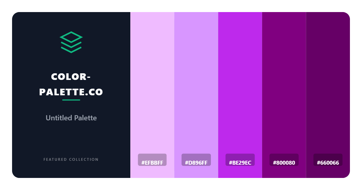 Shades Of Purple Color Palette