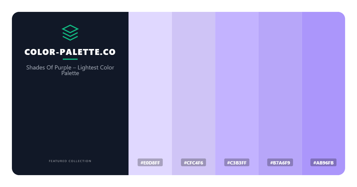 Shades Of Purple – Lightest Color Palette