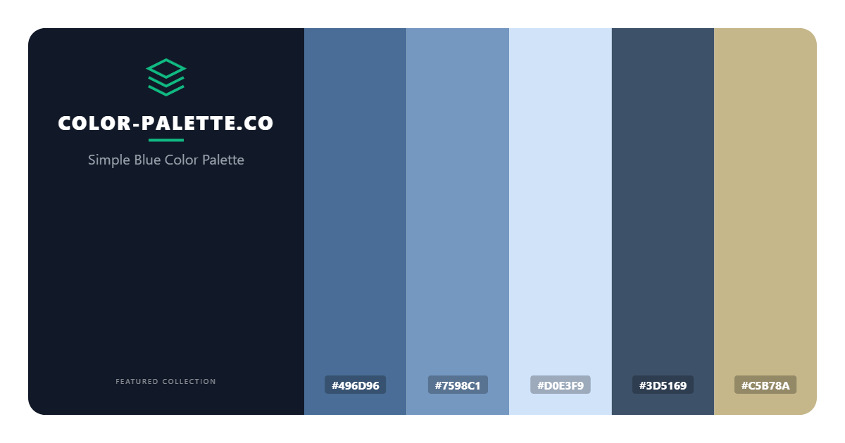 Simple Blue Color Palette