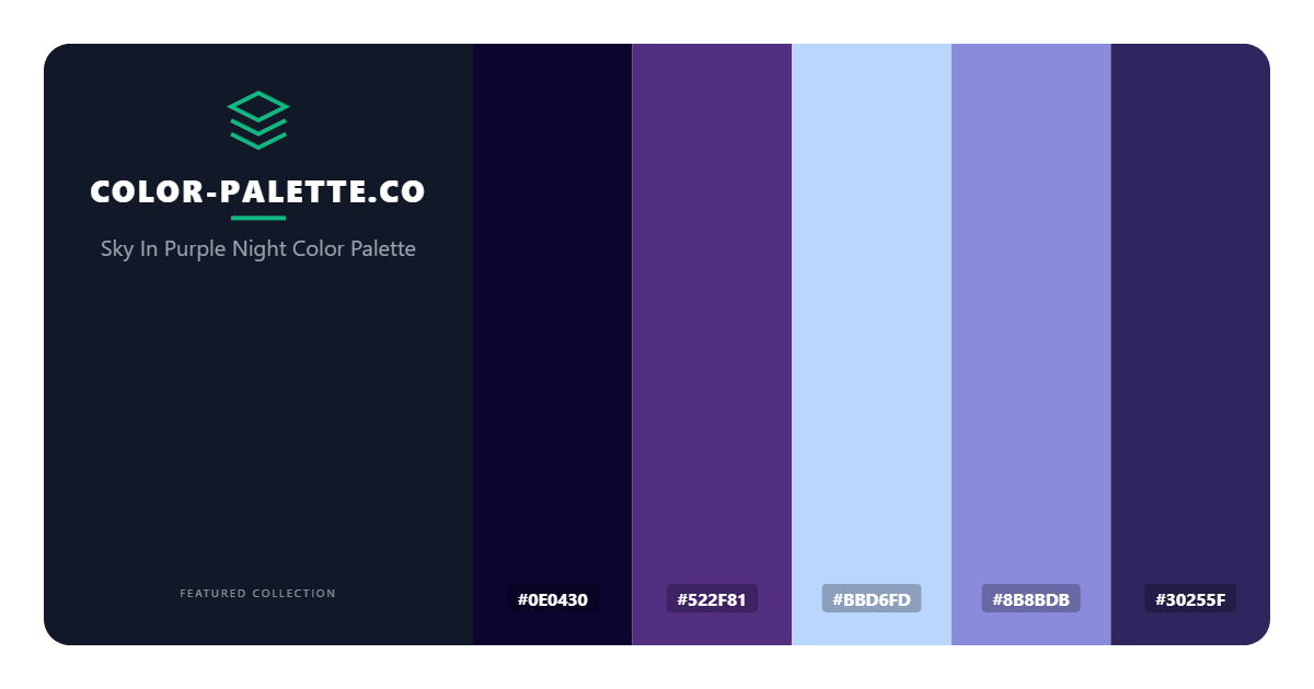 Sky In Purple Night Color Palette