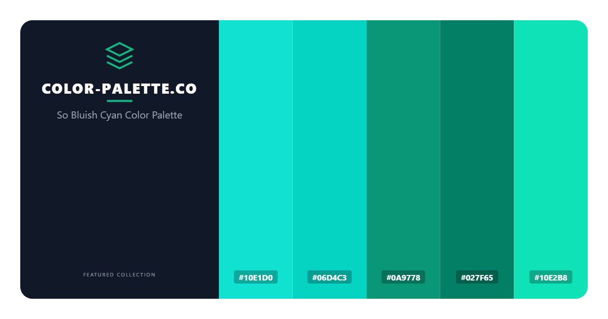 So Bluish Cyan Color Palette