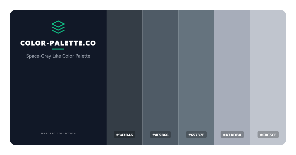 Space-Gray Like Color Palette